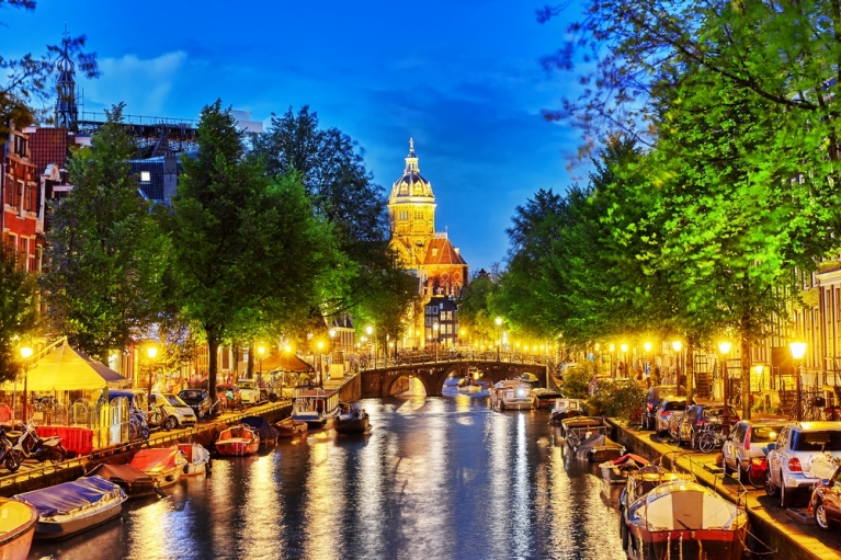 Canal view on Westerkerk