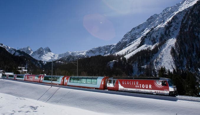 Glacier Express in winter