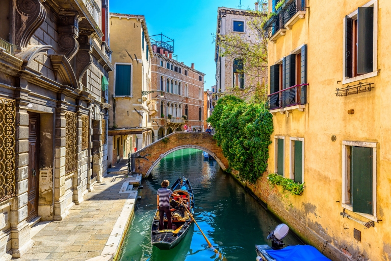 Gondola ride in Venice