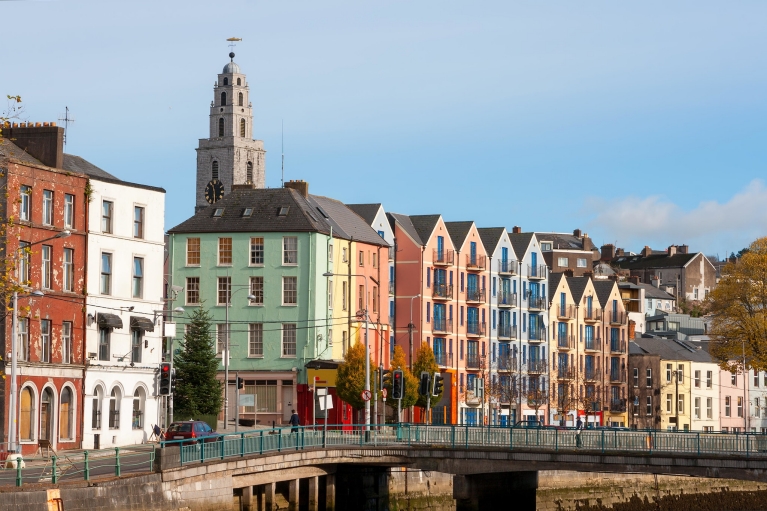 The Shandon Bell Tower rising above Cork city