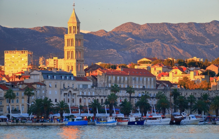 Split promenade, backed by St. Domnius Cathedral