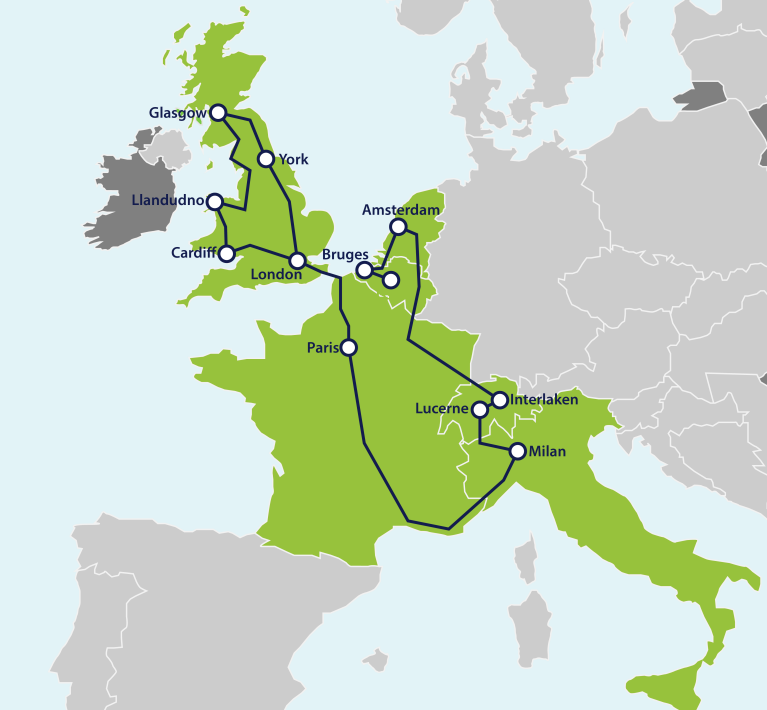 Map of the route